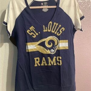 Women’s St. Louis Rams Blue and White T-Shirt